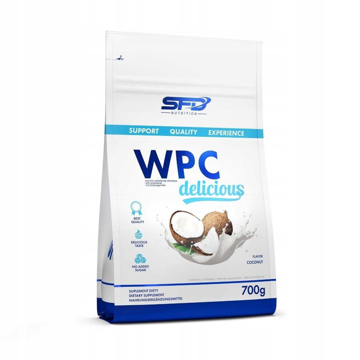 SFD WPC DELICIOUS 700 g COCONUT PROTEIN CONCENTRATE WHEY MUSCLE REGENERATION