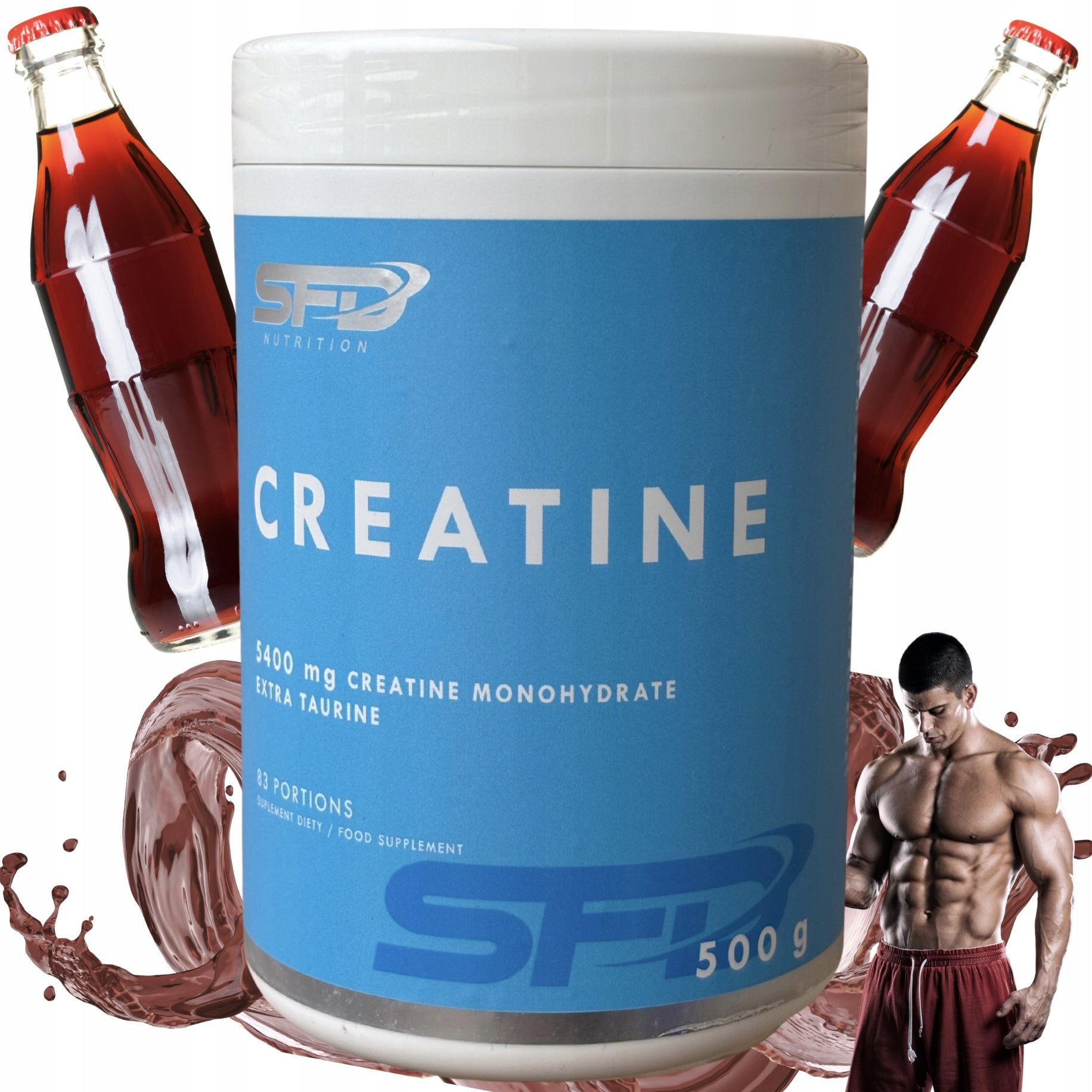SFD creatine monohydrate 500g taste cola natural pure 83 servings set