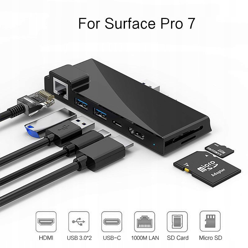 SH867 USB C HUB For Surface Pro 7 Docking Station Card Reader HUB Packaging status original