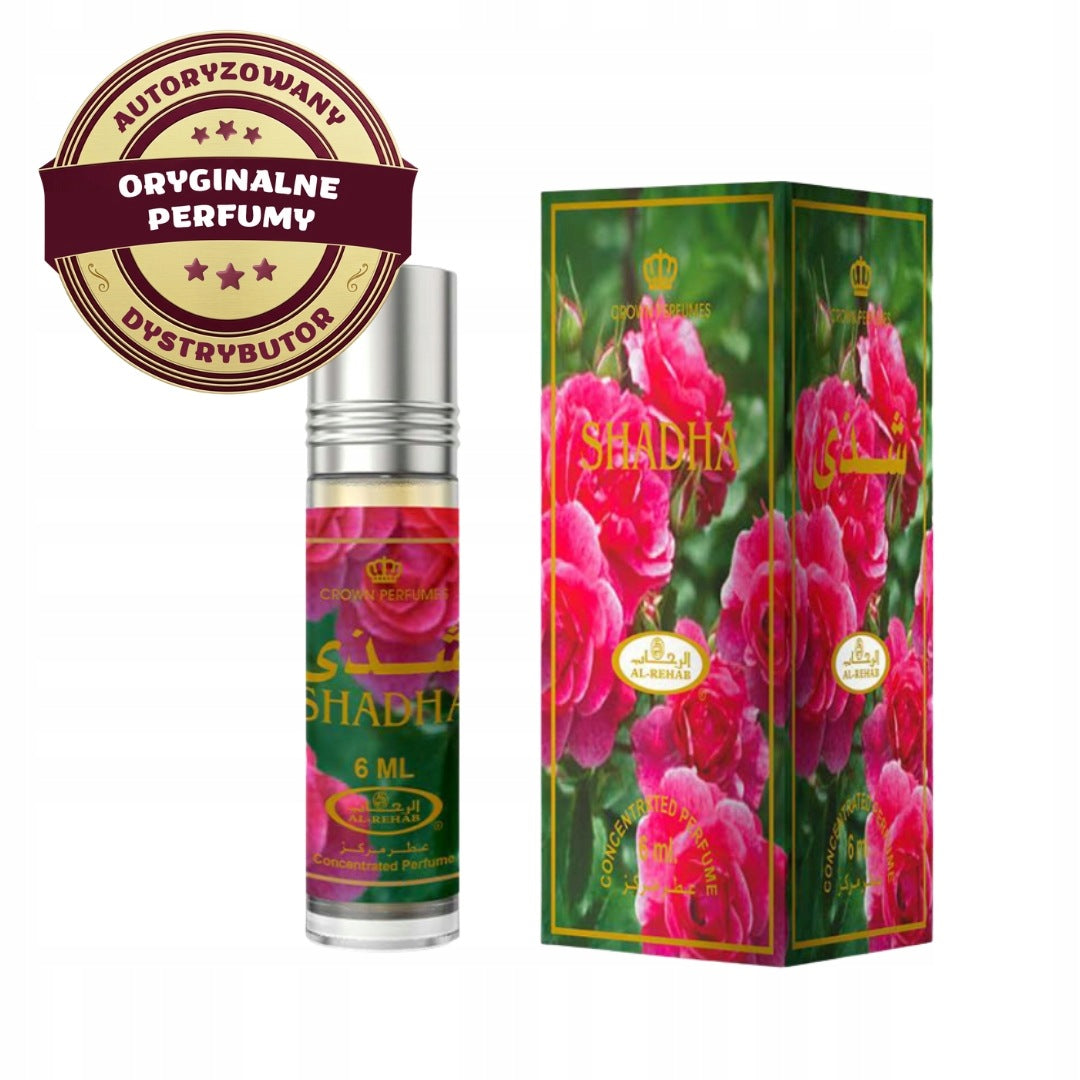 SHADHA ARABIC PERFUME IN ROSE JASMINE FLORAL OIL 6 ml AL REHAB