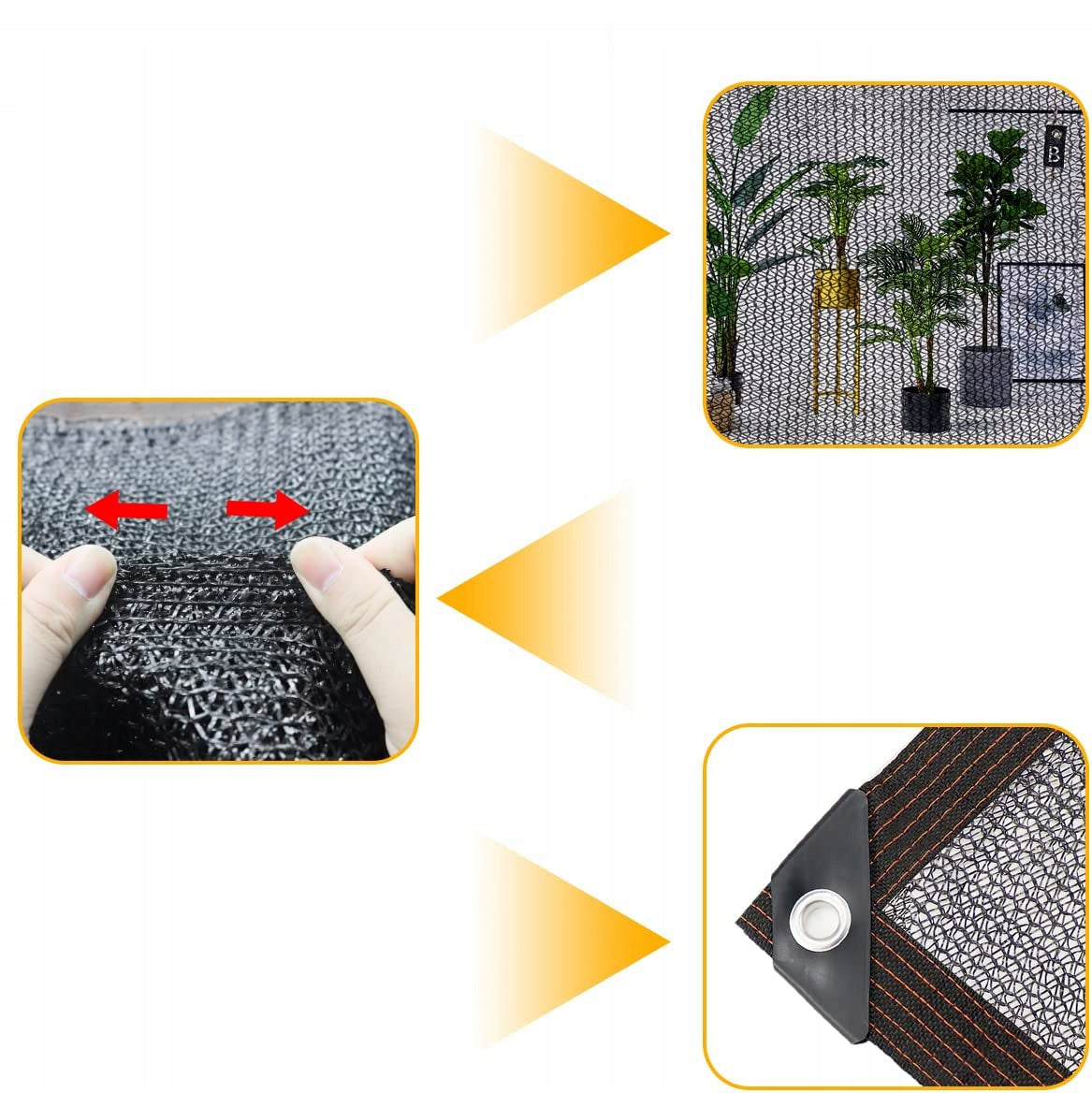 SHADING, GREENHOUSE NET WITH GROMMETS, SUNSHADE Manufacturer code SIATKA CIENIUJĄCA