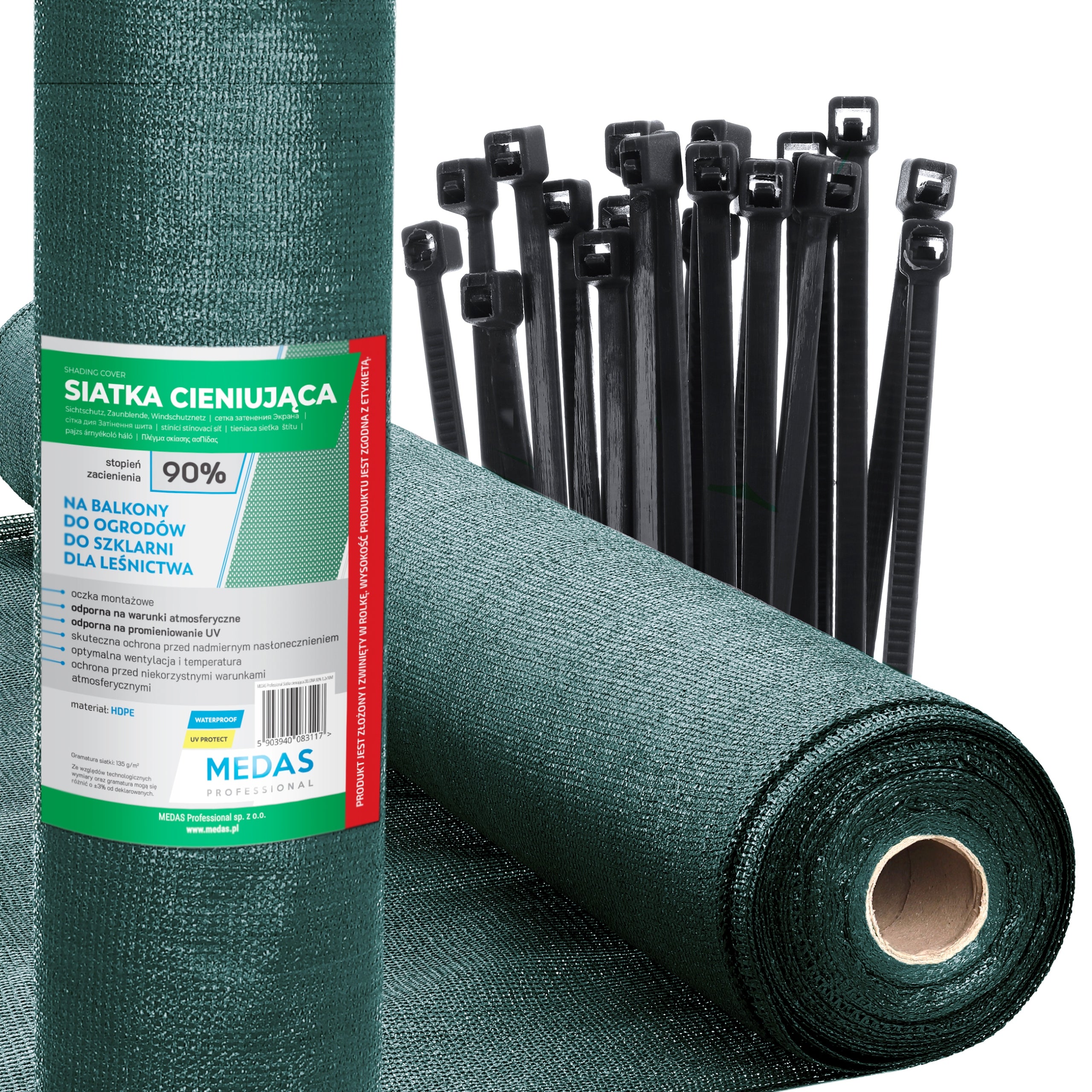 SHADING MESH 1,2x10m MASKING 90% COVER FENCE MAT +UV