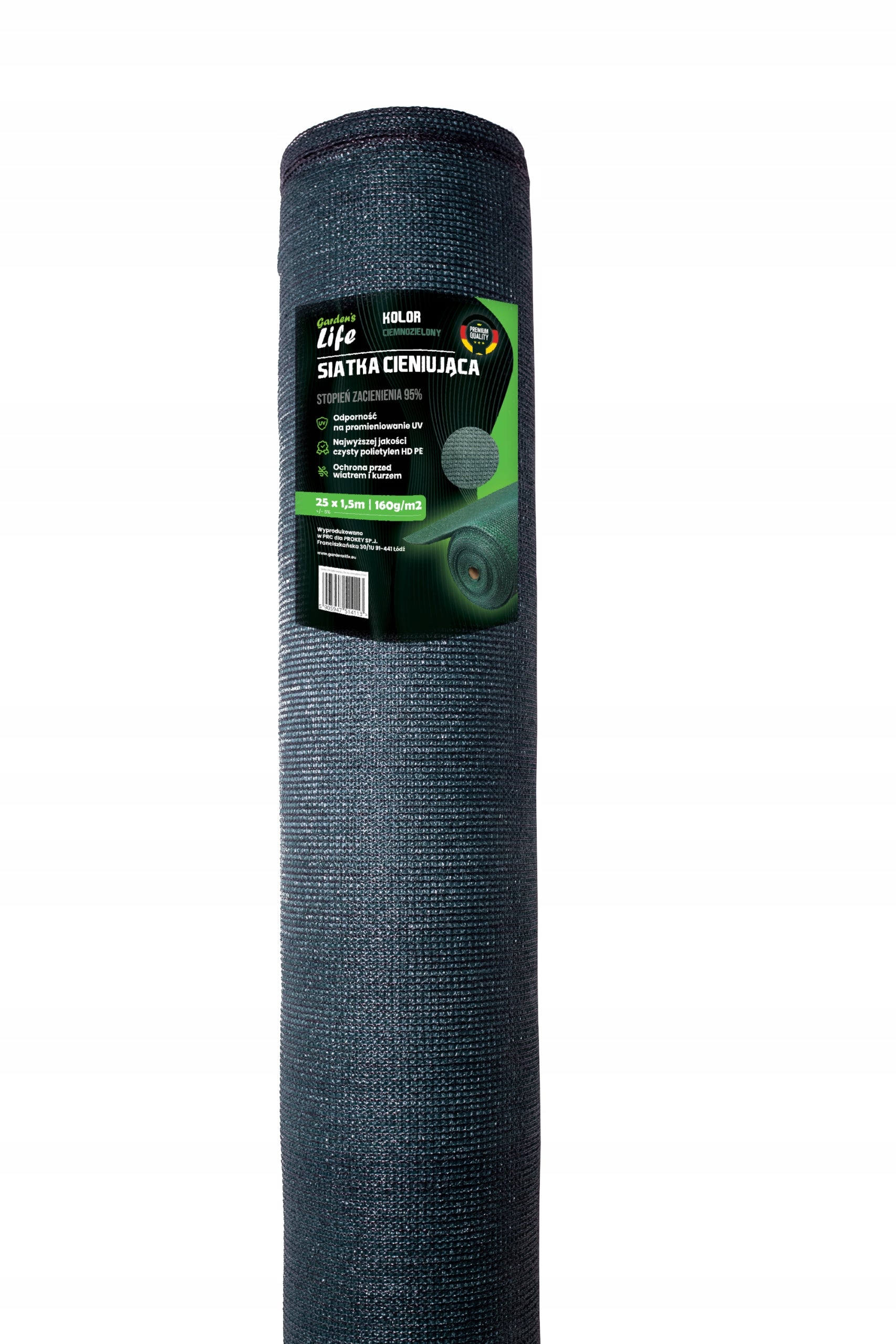 SHADING MESH 1,5x10m 160g/m2 ANTHRACITE 95% MASKING FENCE Length 10 m