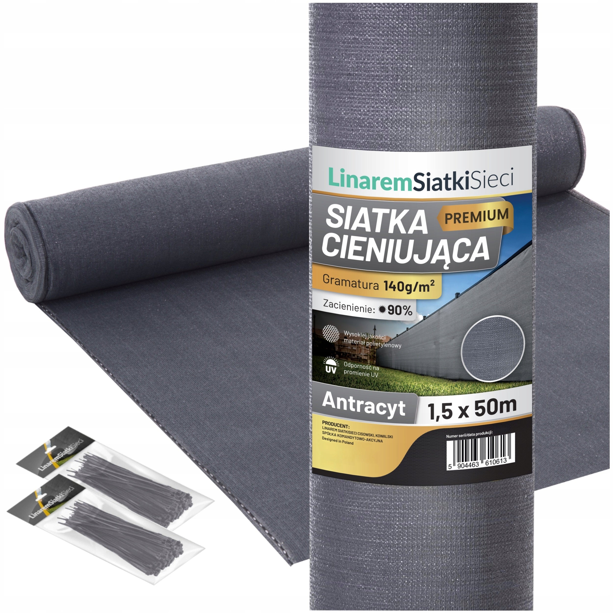 SHADING MESH 1,5x50m MASKING 90% COVER FENCE MAT +UV