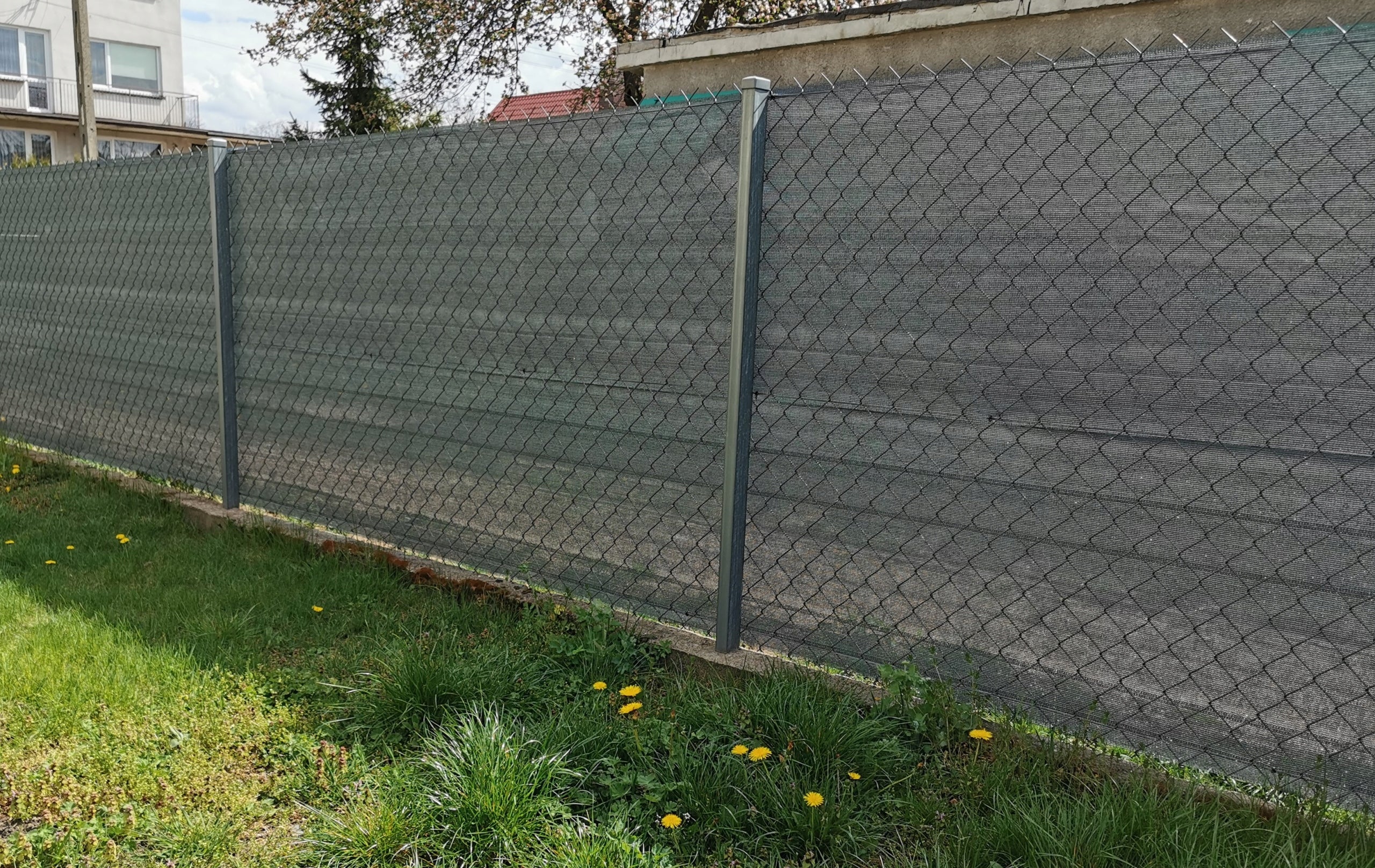 SHADING MESH 90% MASKING FENCE 1,5x50m + CLAMP BANDS GREY Kind mesh