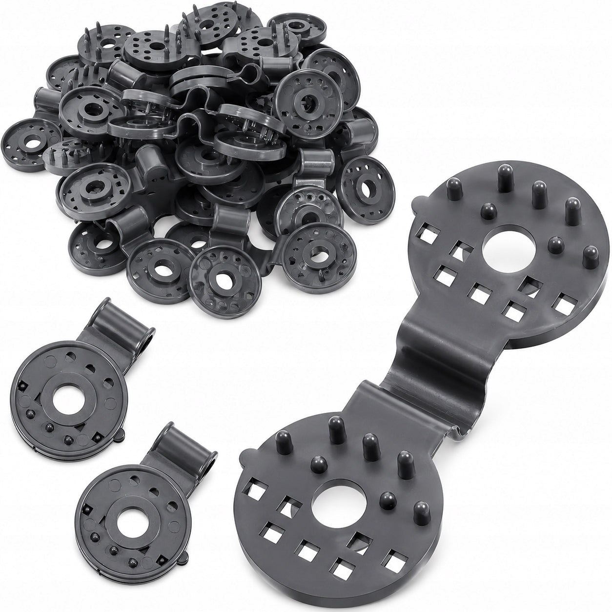 SHADING MESH CLIPS MOUNTING CLAMPS GREY 50 PCS Packaging status original