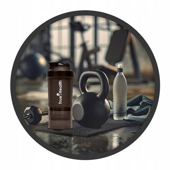 SHAKER 400 ml SPORTS SHAKER FOR CONDITIONERS PROTEIN SEALED WATER BOTTLE TRUE HEALTH Model Butelka na wodę 500 ml 0,4l na siłownię
