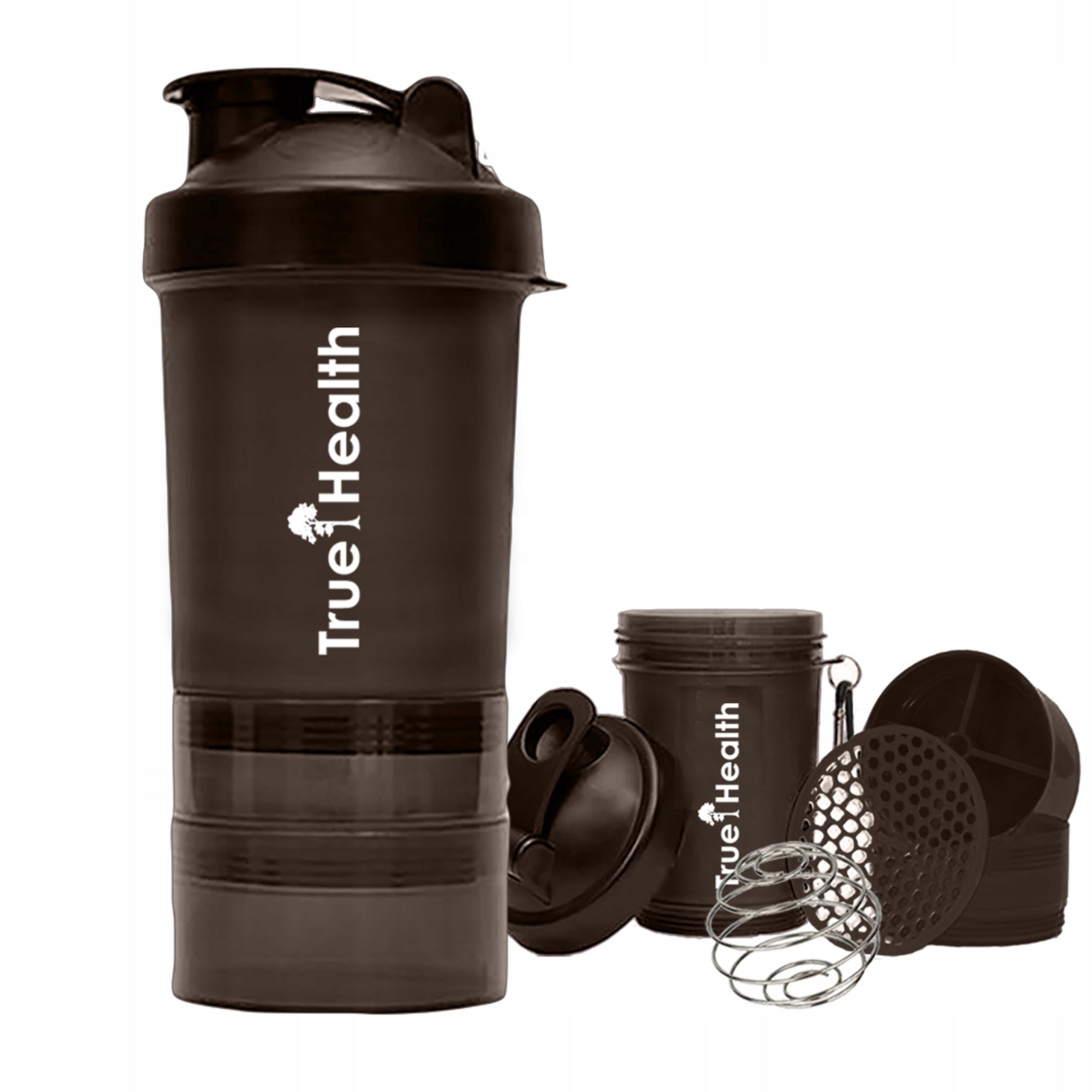 SHAKER 400 ml SPORTS SHAKER FOR CONDITIONERS PROTEIN SEALED WATER BOTTLE TRUE HEALTH