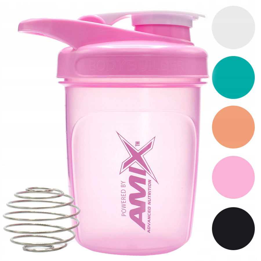 SHAKER FOR COCKTAIL PROTEIN NUTRIENTS small, mini with ball 300ml pink Packaging status original