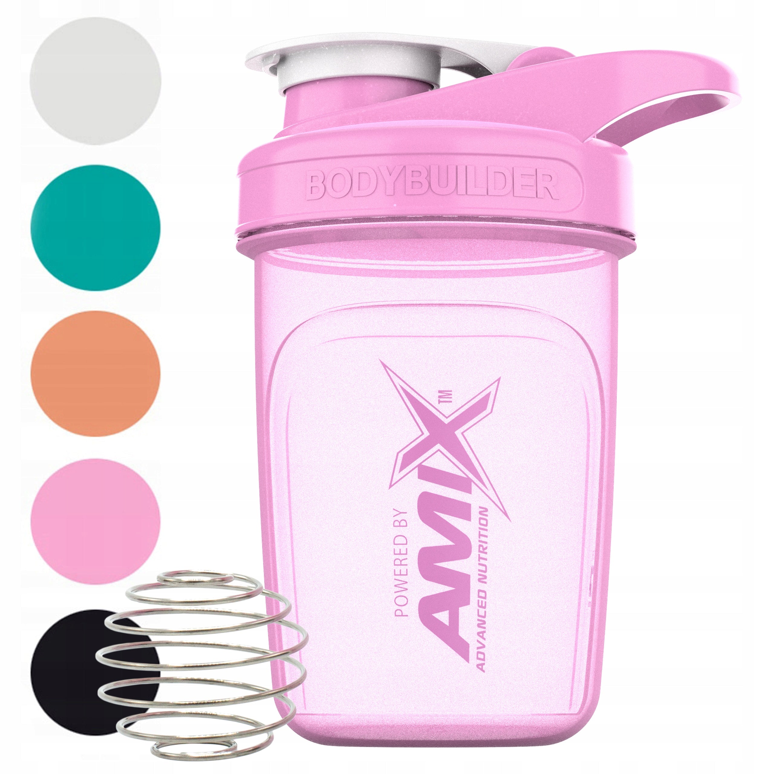 SHAKER FOR COCKTAIL PROTEIN NUTRIENTS small, mini with ball 300ml pink