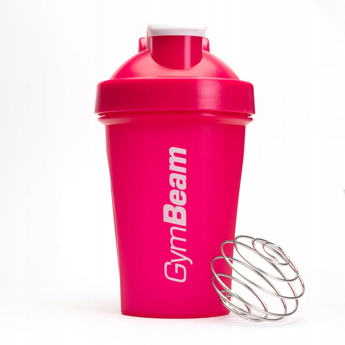 SHAKER WATER BOTTLE FOR GYM CONDITIONERS - GymBeam 400ml pink