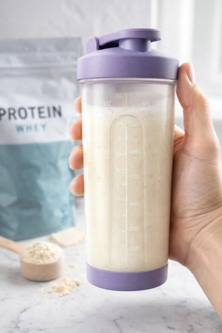 SHAKER WATER BOTTLE SEALED FOR PROTEIN CONDITIONERS FOR GYM PURPLE 760ML Packaging status original