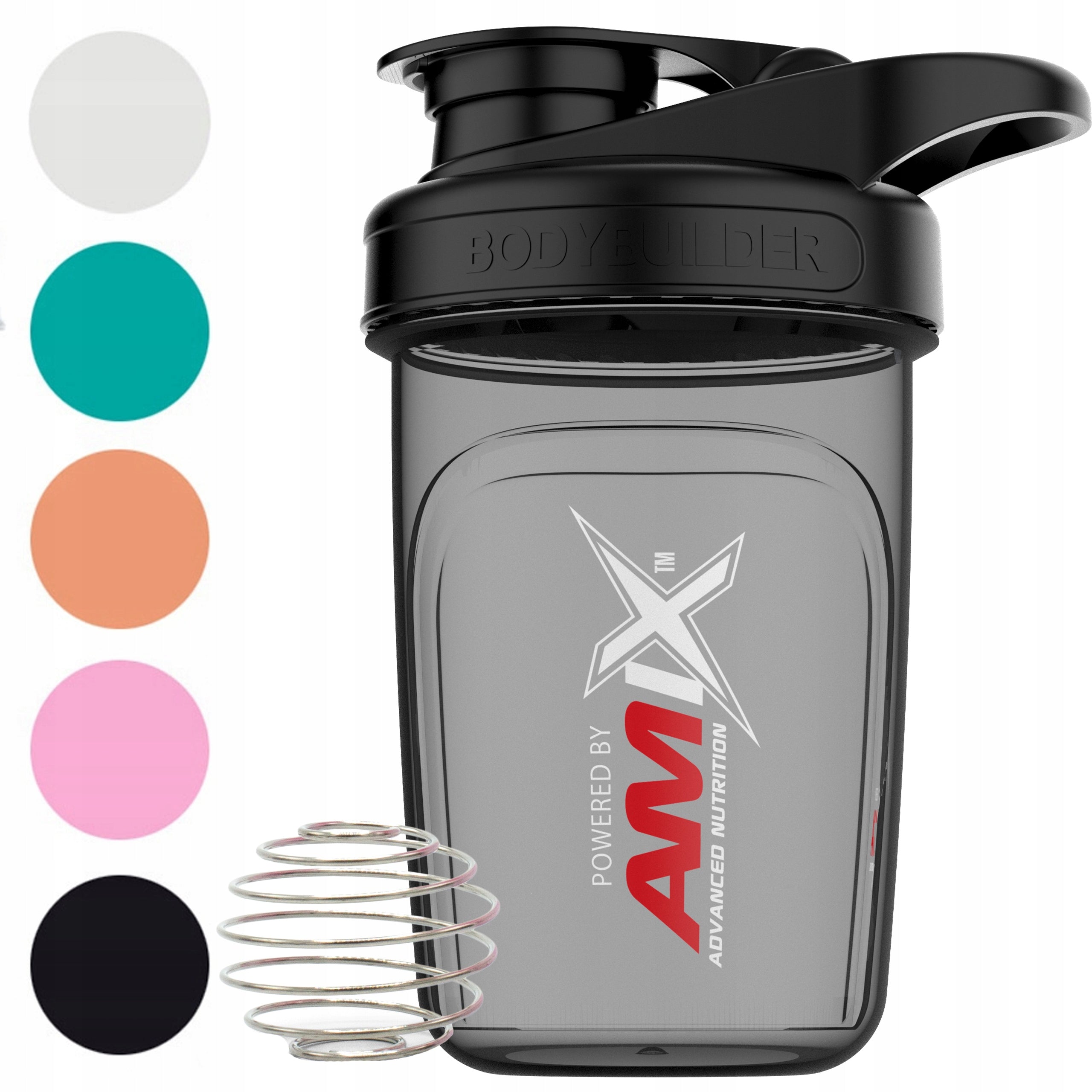SHAKER WITH BALL 300 ML in mini version - 5 colors black SHAKER - for conditioners