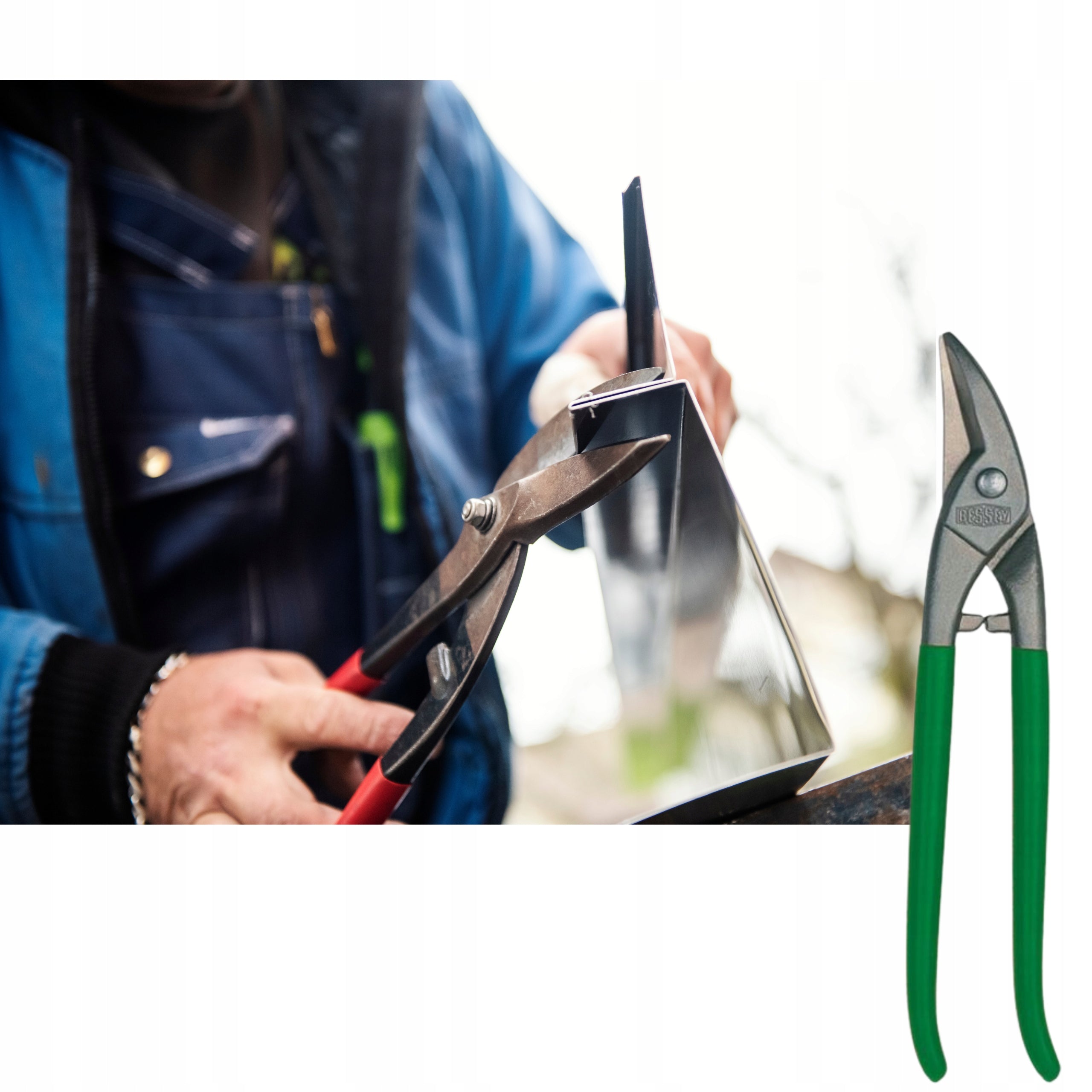 SHAPED SHEARS FOR CUTTING SHEET METAL FOR HOLES CLASSIC 250MM LEFT BESSEY Kind metal sheet left shears