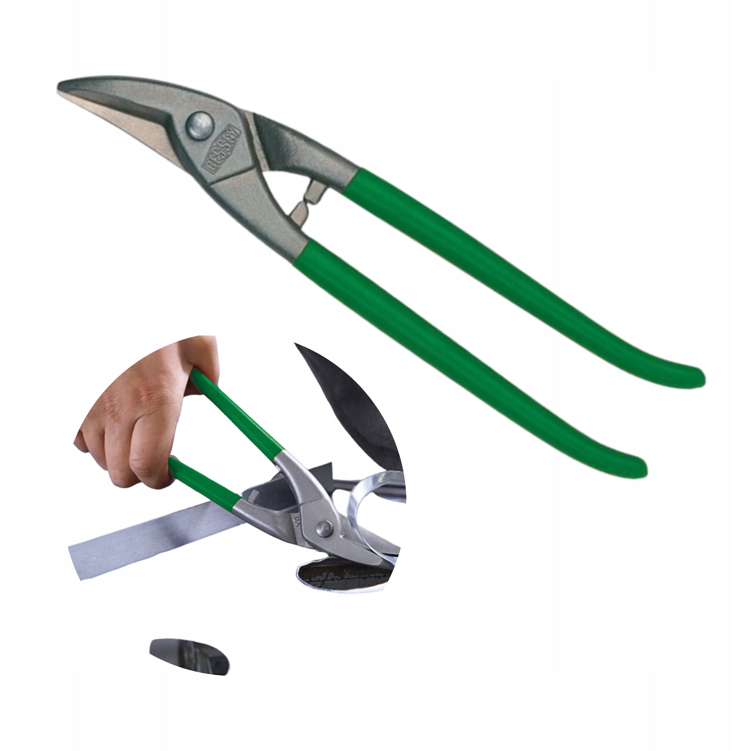 SHAPED SHEARS FOR CUTTING SHEET METAL FOR HOLES CLASSIC 250MM LEFT BESSEY