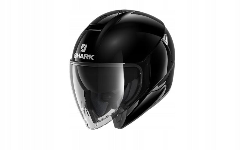 SHARK CITYCRUISER BLANK open motorcycle helmet, black, size S