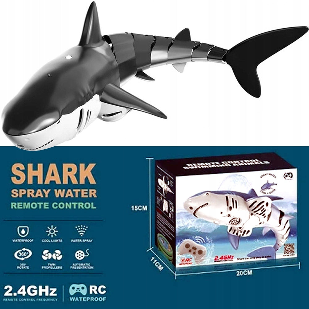 SHARK CONTROLLED FLOATING FISH TOY FOR POOL WATER REMOTE CONTROL WITH LED 2.4GHZ Brand Ramiz