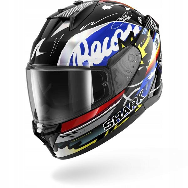 SHARK INTEGRAL HELMET D-SKWAL 3 STREETRUSH WHITE BLACK BLUE RED S + FREEBIES Size S