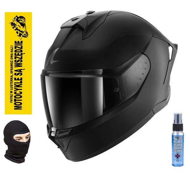 SHARK INTEGRAL HELMET SKWAL SKWAL CUP DARK SHADOW BLACK MAT L + FREEBIES