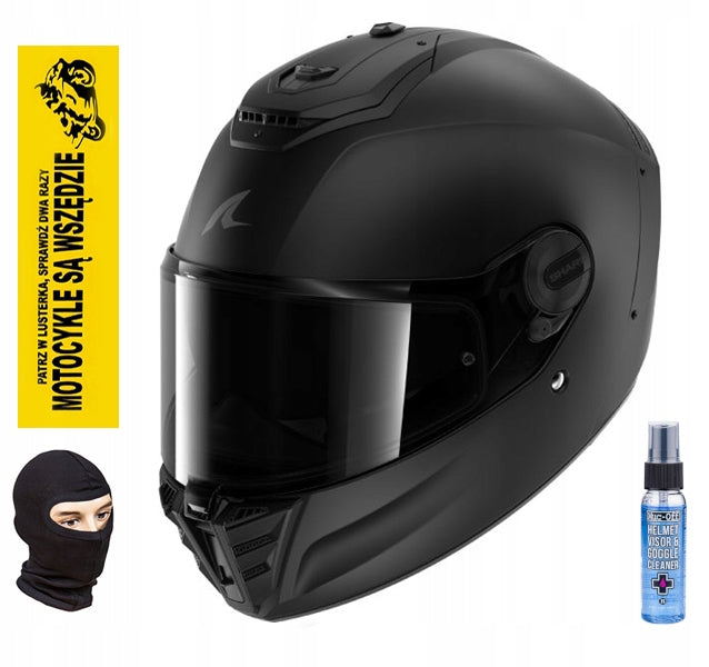 SHARK INTEGRAL HELMET SPARTAN RS DARK SHADOW BLACK MAT S + FREEBIES