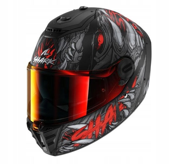 SHARK INTEGRAL HELMET SPARTAN RS SHAYTAN BLACK RED GREY MAT L + FREEBIES Size L