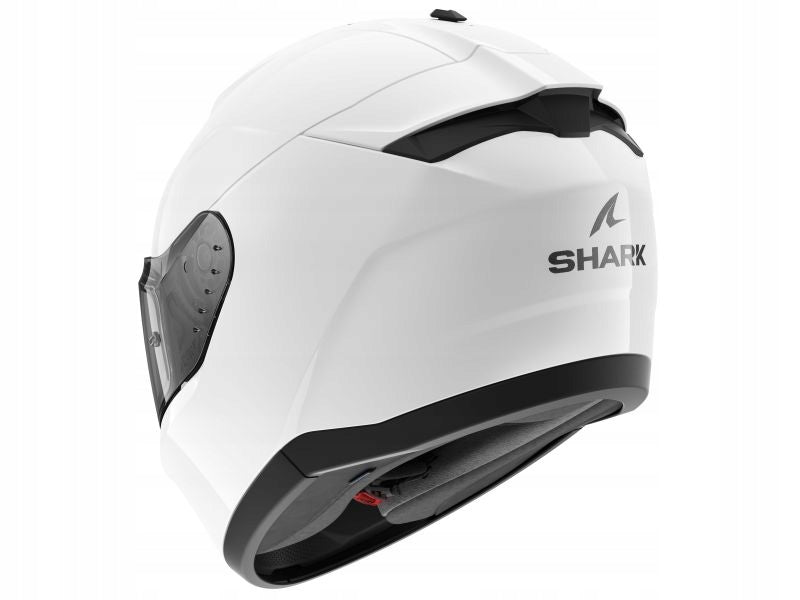 SHARK INTEGRAL MOTORCYCLE HELMET WITH RIDILL 2 BLEND, GLOSS WHITE M Visor Features integrated sun visor