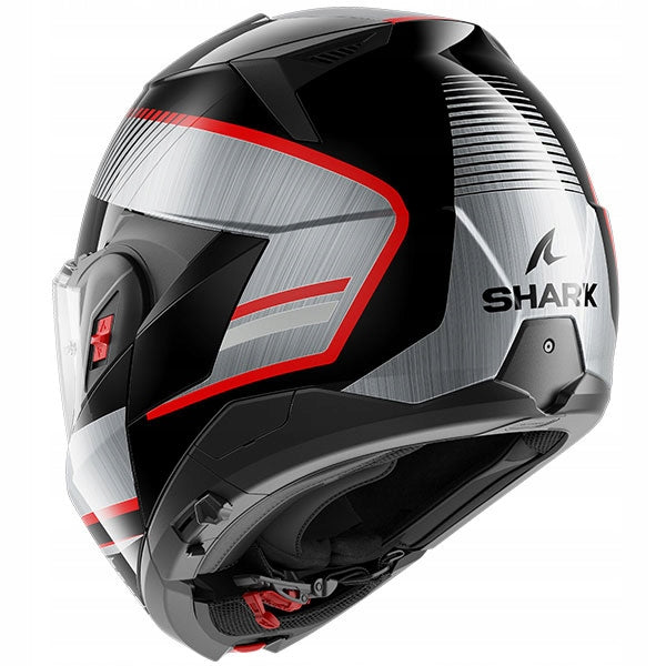 SHARK OXO BLACK RED SILVER MODULAR JAW MOTORCYCLE HELMET Manufacturer Shark