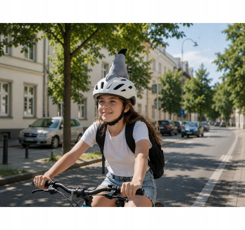 SHARK bicycle helmet ornament for bike scooter ski shark with Velcro Packaging status original