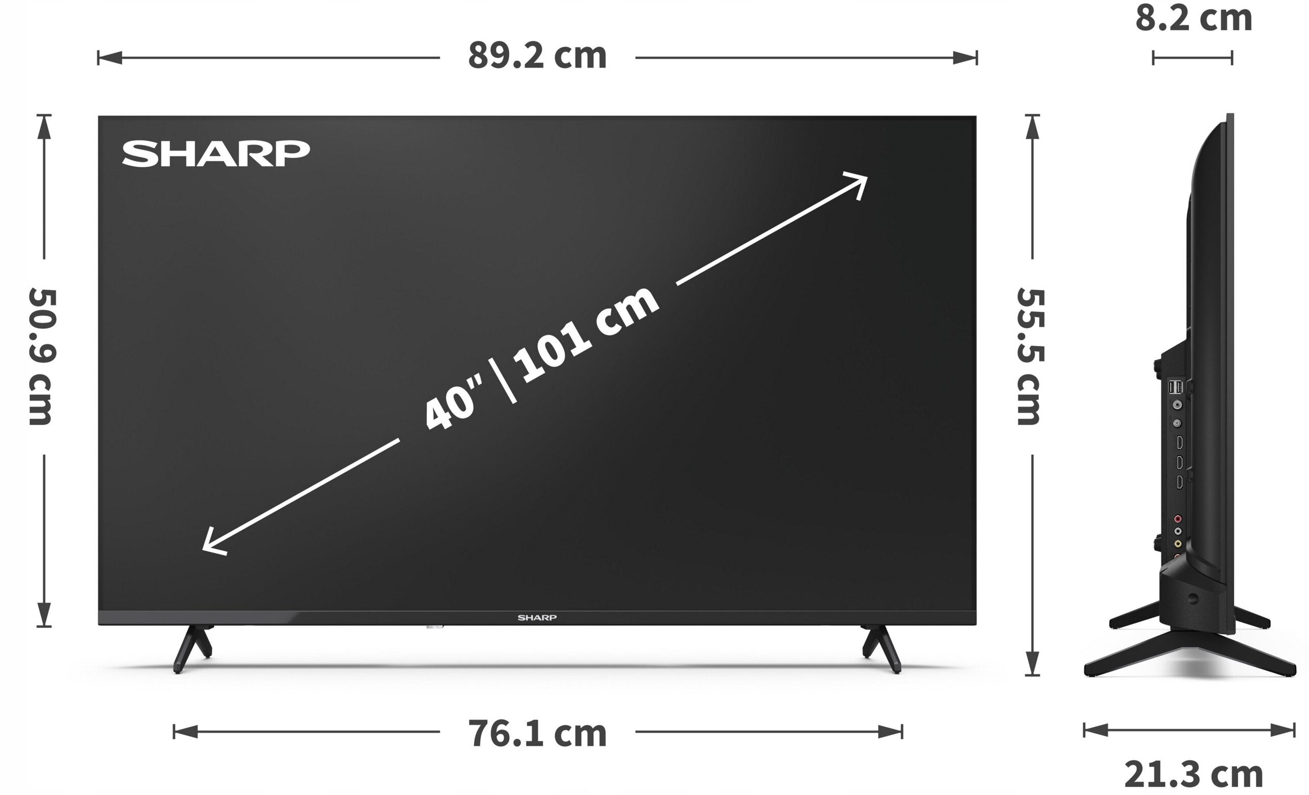 SHARP 40HA1705E 40" LED TV Smart TV no