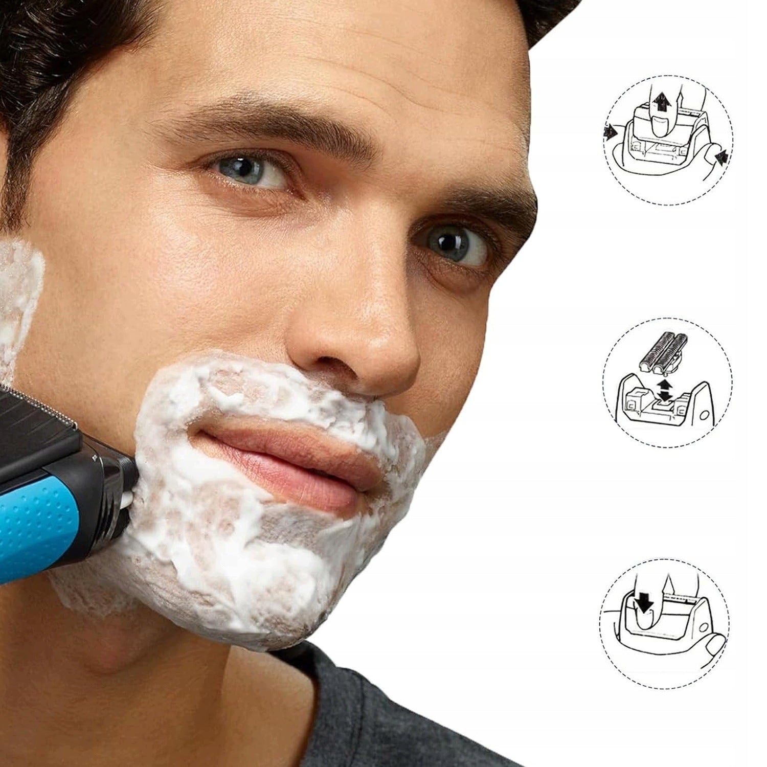 SHAVER HEAD MESH COVER, WATERPROOF, EASY TO CLEAN Manufacturer code 6HG1418MM
