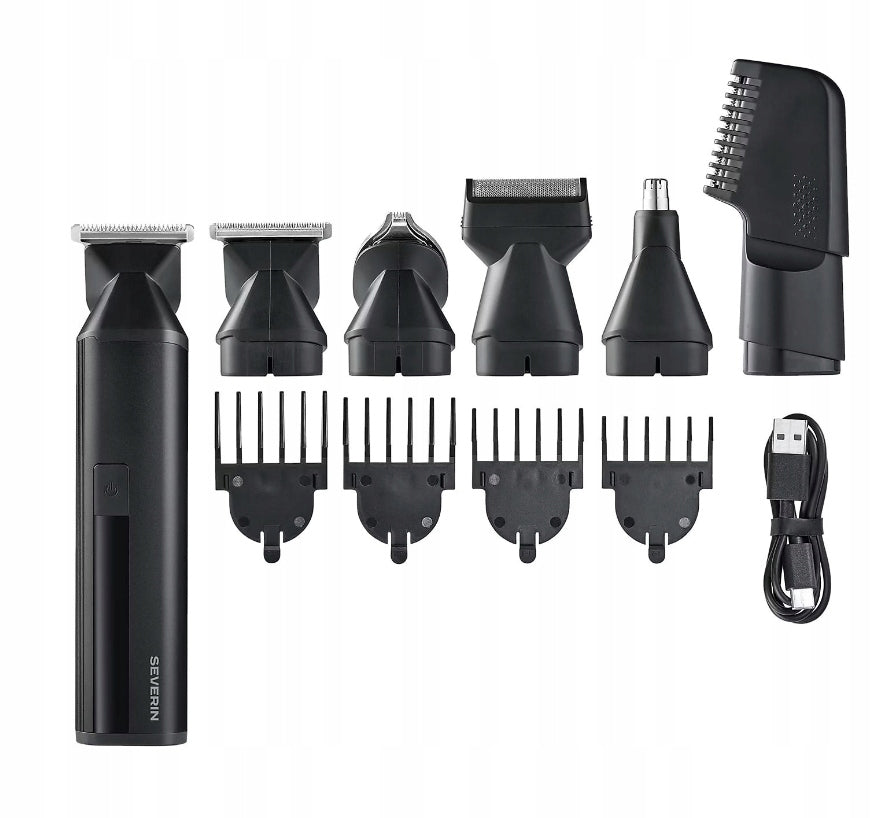 SHAVER MALE TRIMMER 6IN1 SET BEARD HAIR NOSE BATTERY SEVERIN HS0710 Packaging status original