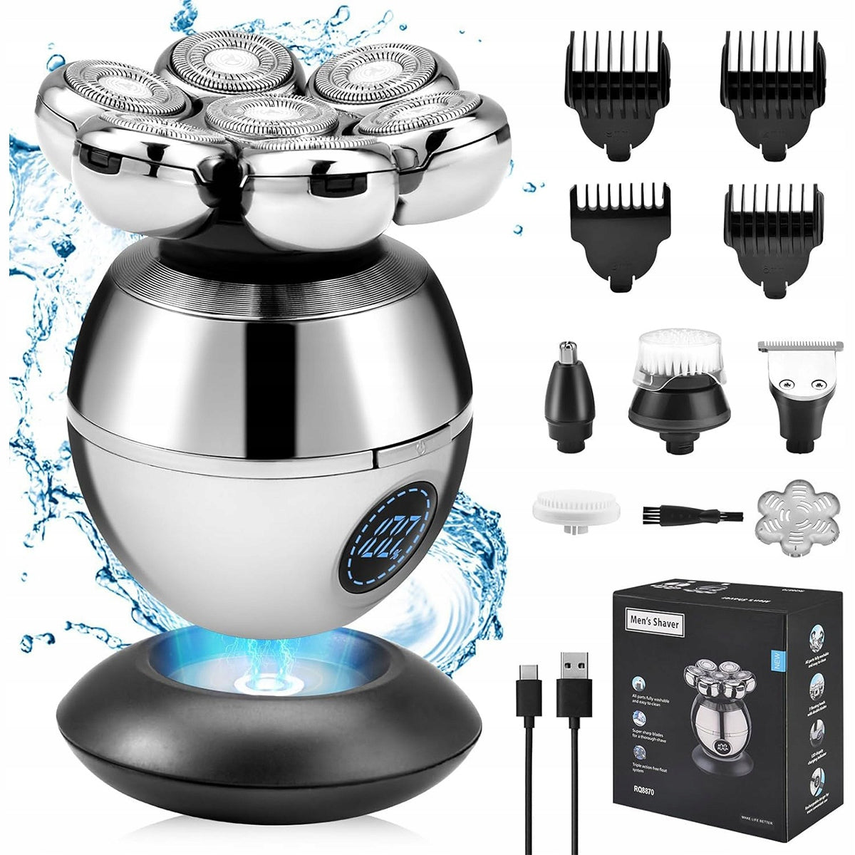 SHAVER MEN'S BEARD FACE SHAVER ELECTRIC TRIMMER 7D Brand no brand