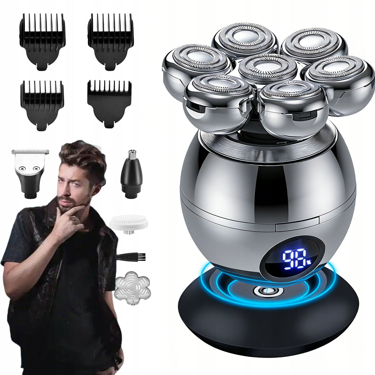 SHAVER MEN'S BEARD FACE SHAVER ELECTRIC TRIMMER