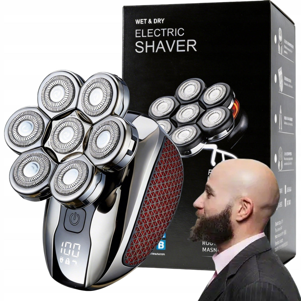 SHAVER MEN'S BEARD HEAD CLIPPER BEARD TRIMMER SET