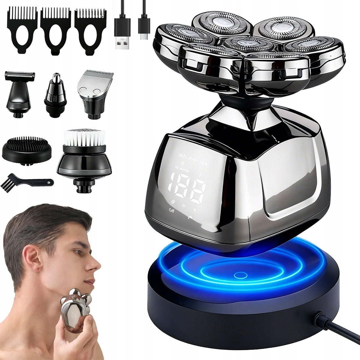 SHAVER MEN'S BEARD HEAD CLIPPER BEARD TRIMMER