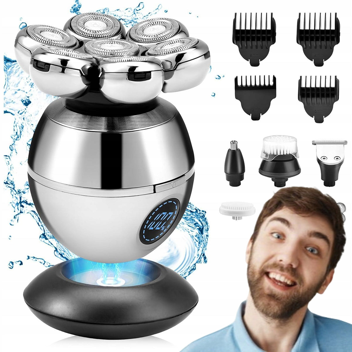 SHAVER MEN'S BEARD SHAVER HEAD ELECTRIC TRIMMER