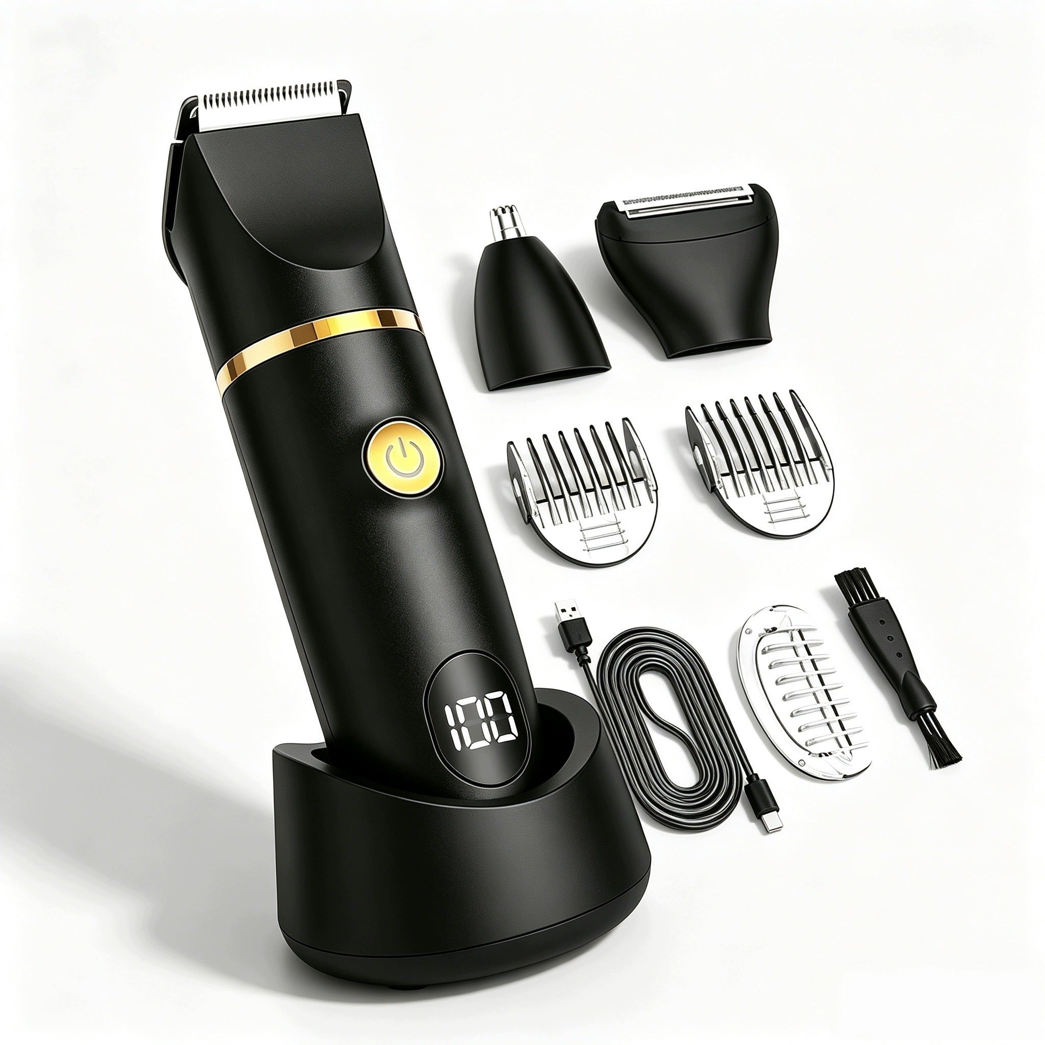 SHAVER MEN'S ELECTRIC BEARD SHAVER BODY BEARD + TRIMMER