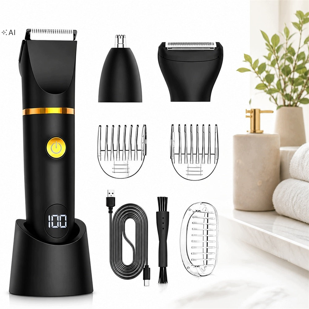 SHAVER MEN'S ELECTRIC BEARD SHAVER BODY BEARD + TRIMMER