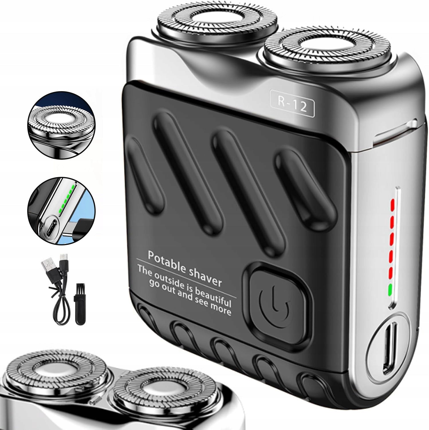 SHAVER MEN'S RAZOR WIRELESS AUTOMATIC BEARD TRIMMER