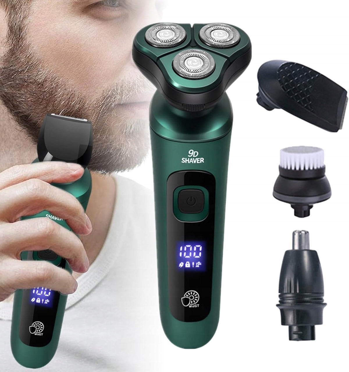 SHAVER MEN'S TRIMMER BEARD CLIPPER NOSE EARS WET&DRY USB 3IN1
