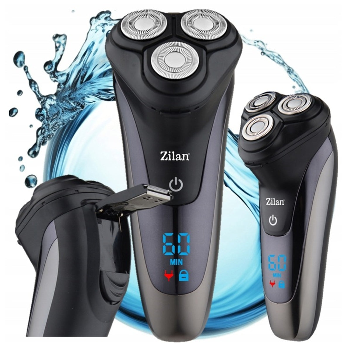 SHAVER MEN'S TRIMMER RAZOR WATERPROOF WET&DRY USB KRONOS