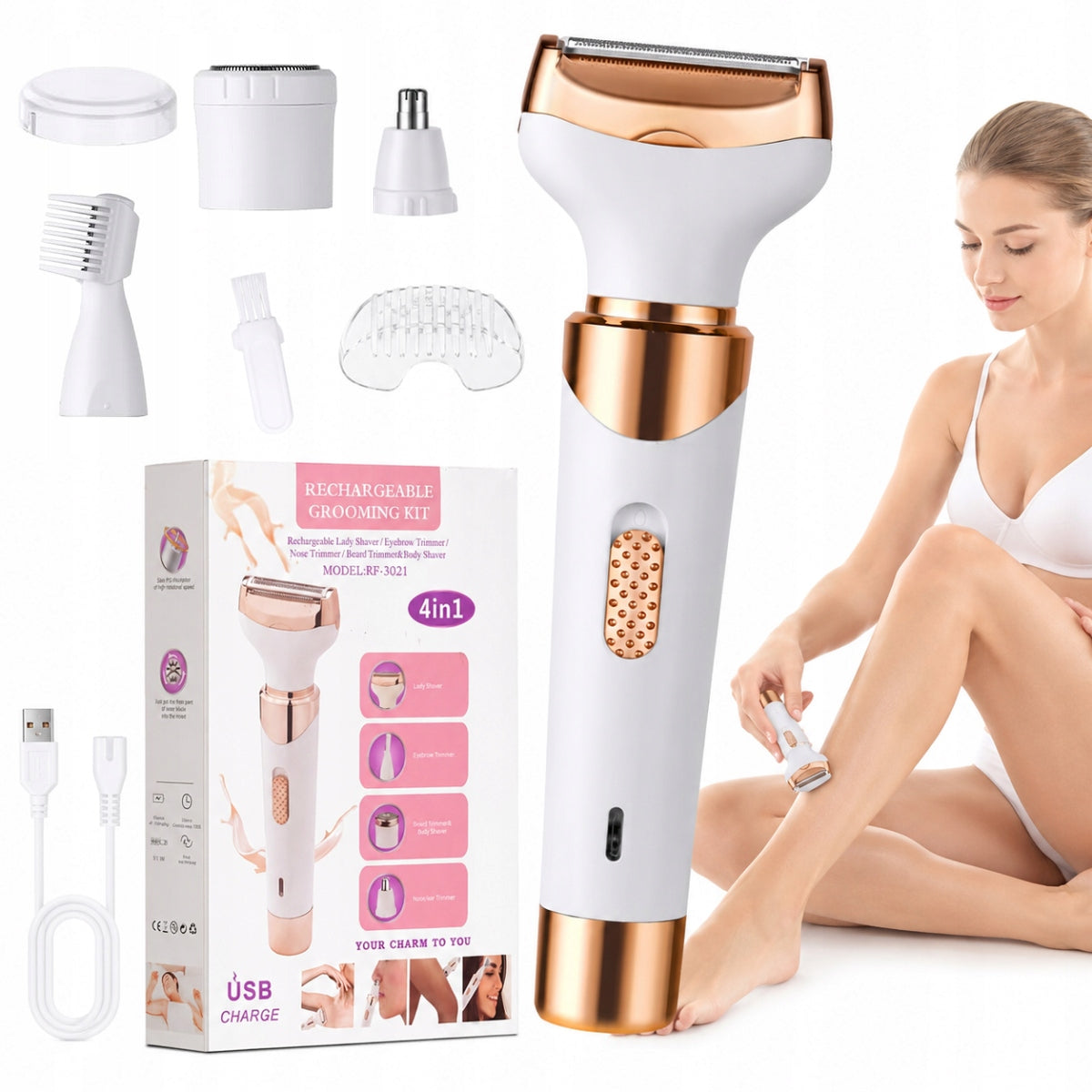 SHAVER WOMEN'S BODY EPILATOR MACHINE WATERPROOF BIKINI LEGS