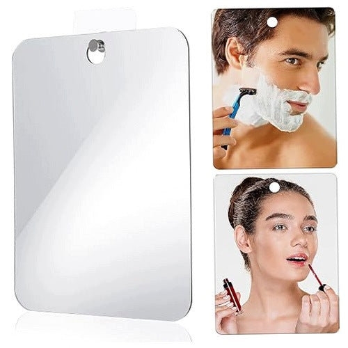 SHAVING MIRROR ACRYLIC NON-CRACKING FRAMELESS 2 PIECES 7 9X15CM