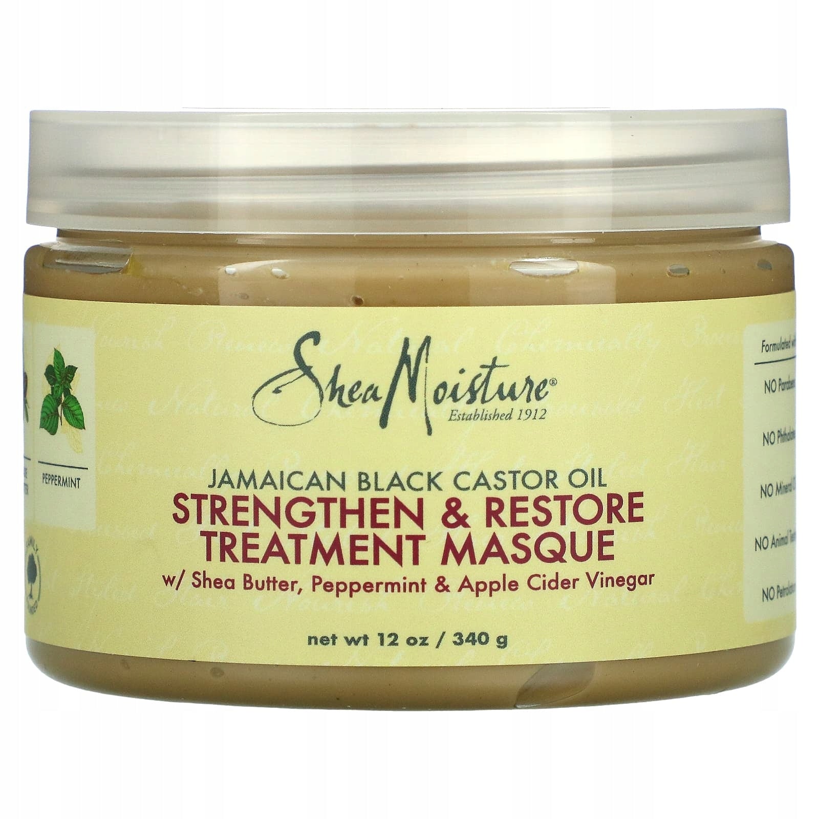 Pflegende Haarmaske Shea Moisture Jamaican Black Castor Oil, 340 g 