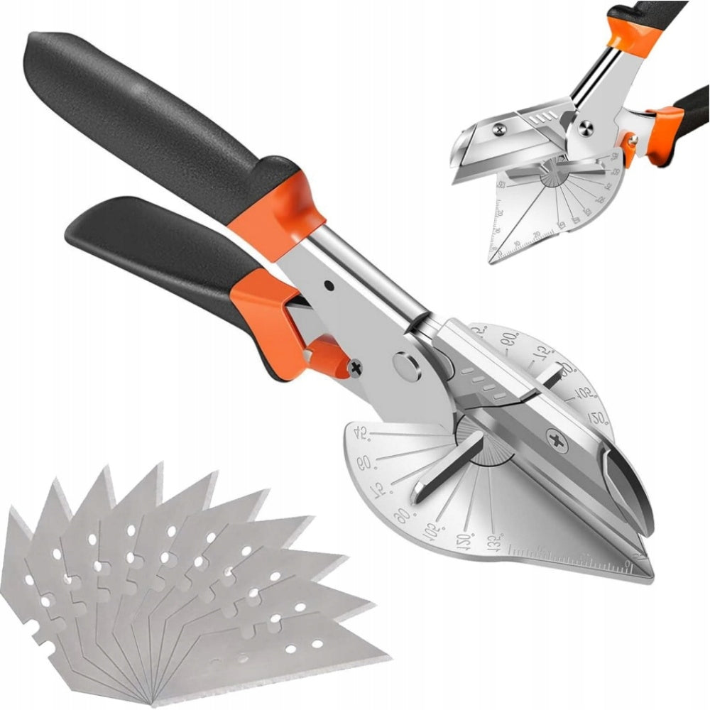SHEARS FOR CUTTING AGAINST SEALS PROFILE STRIPS WITH PROTRACTOR 10 blades