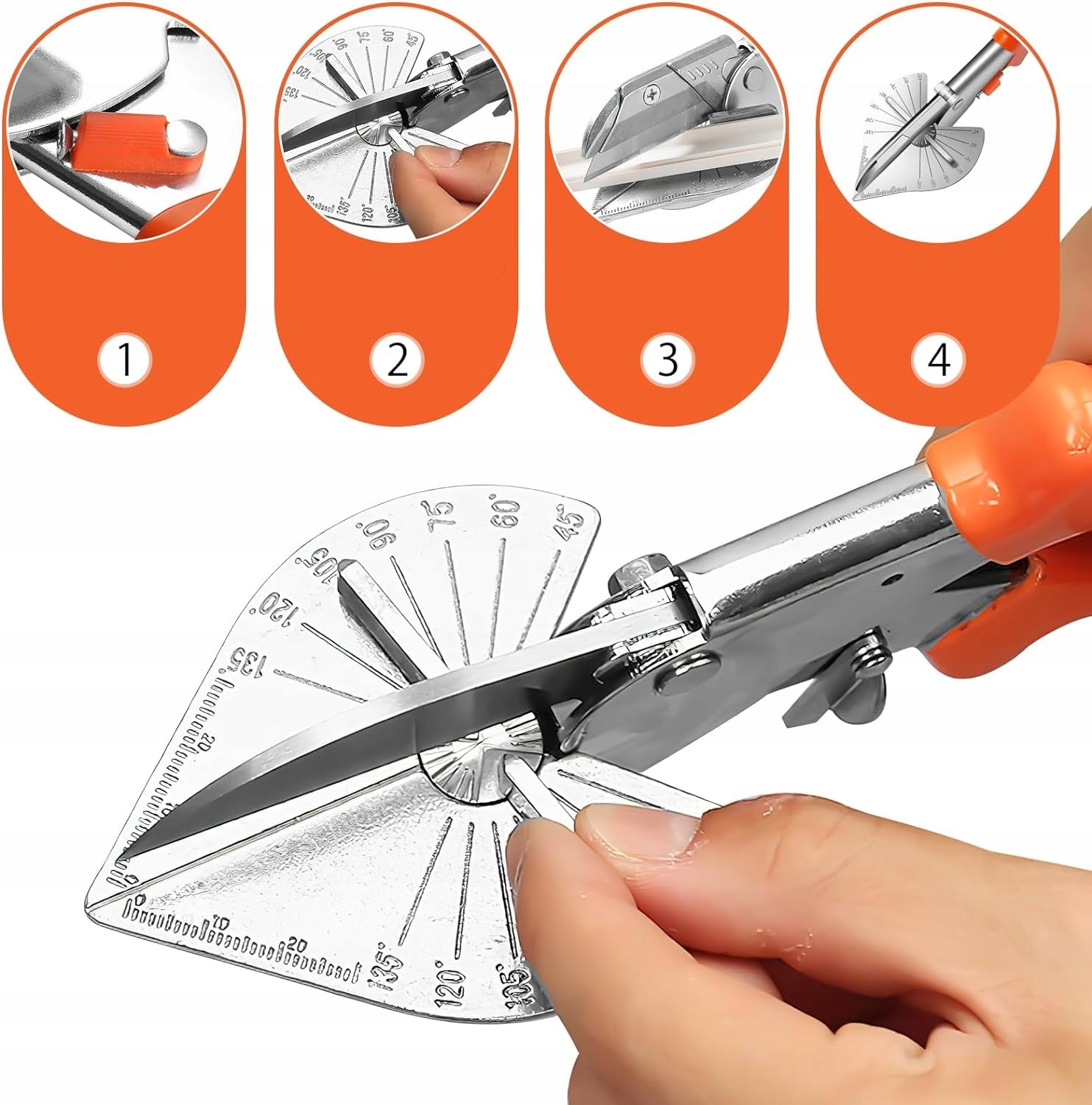 SHEARS FOR CUTTING AGAINST SEALS PROFILE STRIPS WITH PROTRACTOR +2*blade Manufacturer code 7Y