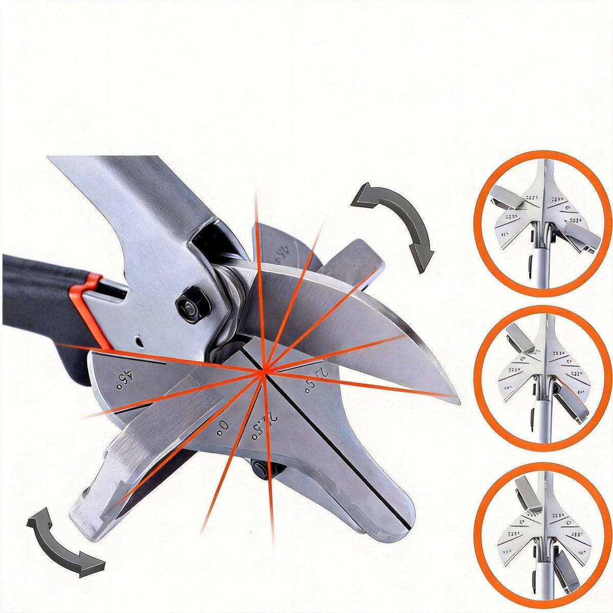 SHEARS FOR CUTTING PROFILE STRIPS GASKETS WITH PROTRACTOR Product weight with unit packaging 0.31 kg