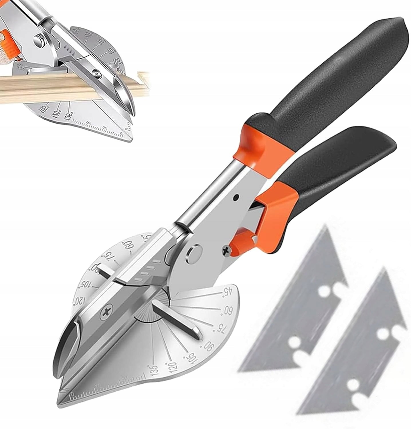 SHEARS FOR CUTTING PROFILE STRIPS GASKETS WITH PROTRACTOR