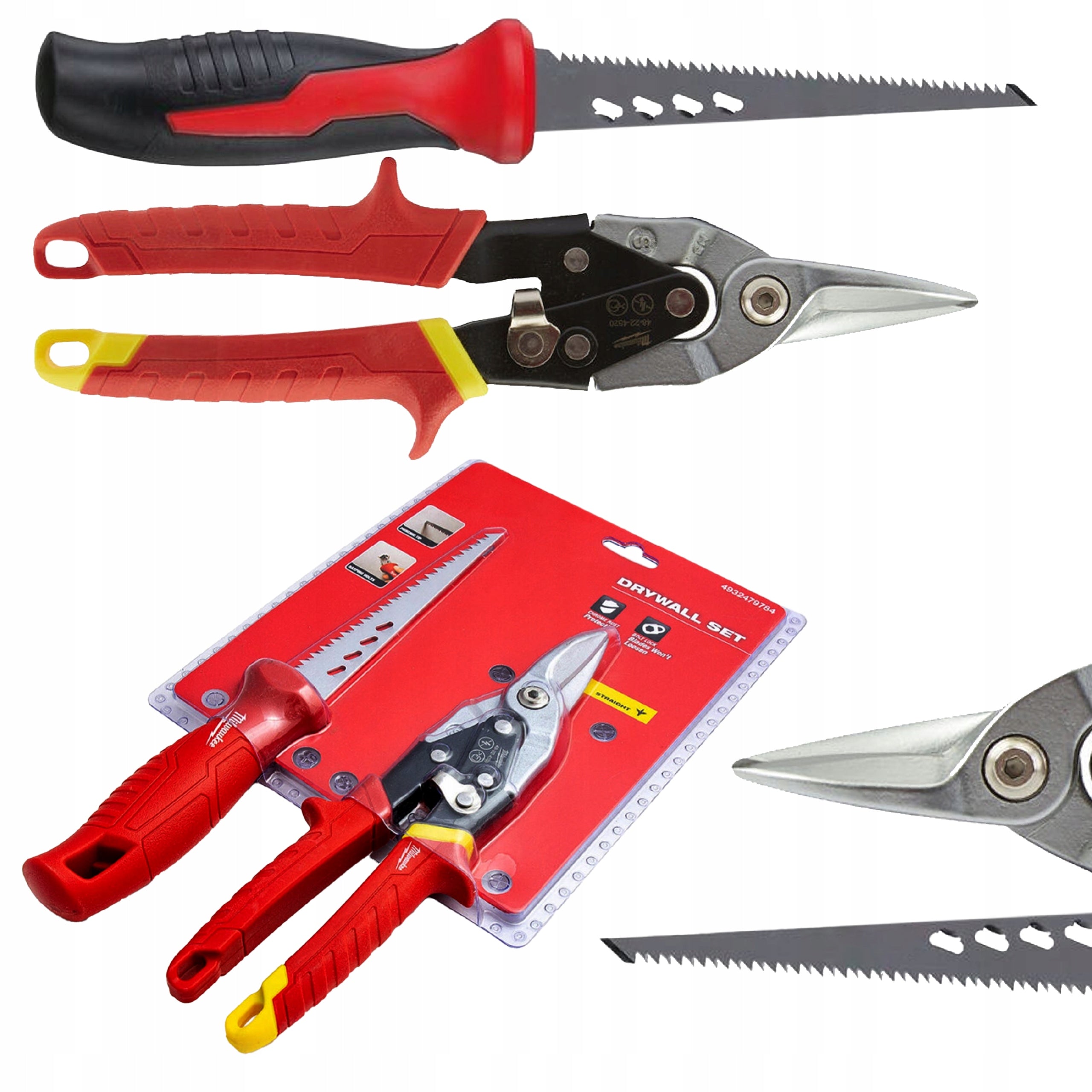 SHEARS FOR CUTTING SHEET METAL STRAIGHT + SAW KNIFE GK MILWAUKEE SET