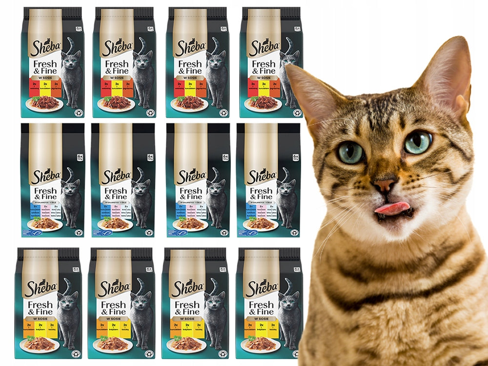SHEBA MINI TRIAL PACKAGE MIX OF FLAVORS 50g x 72 pcs